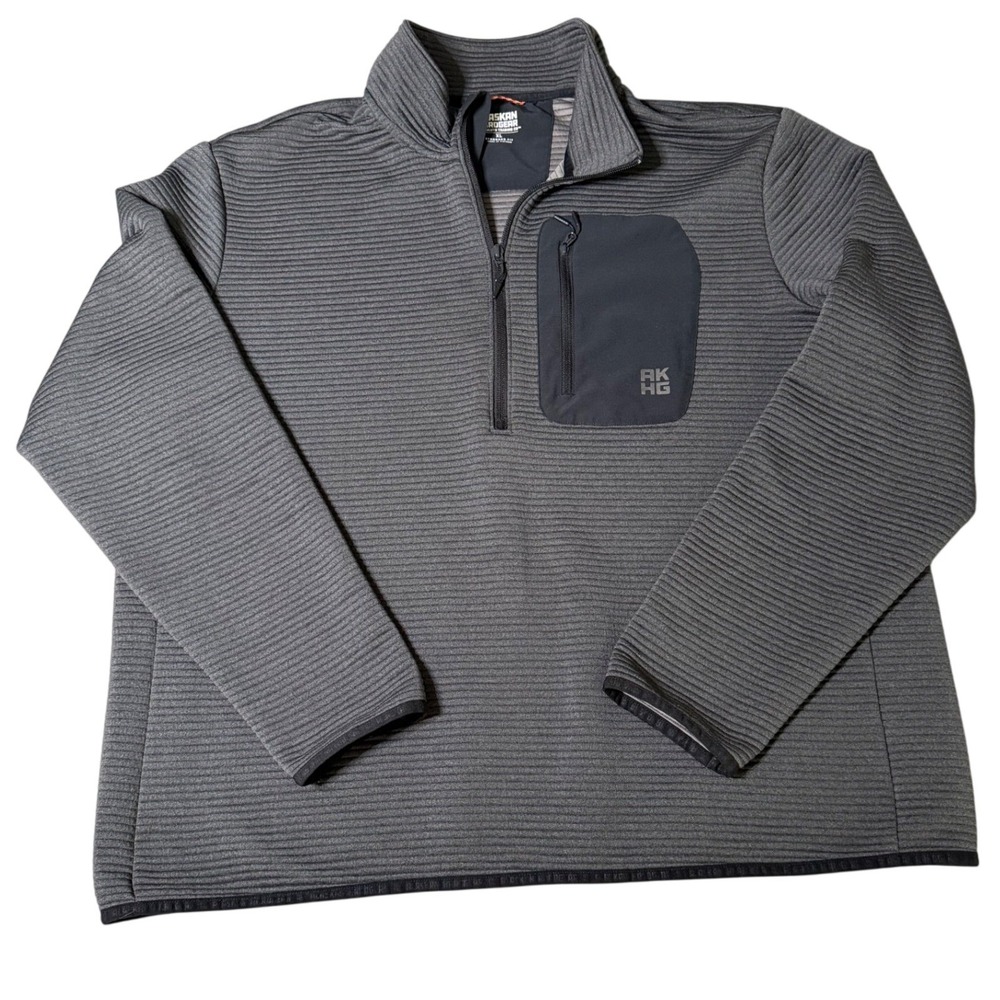 Alaskan Hardgear Duluth Trading Co Mens XL Gray Quarter Zip Ribbed Pullover - Picture 2 of 11